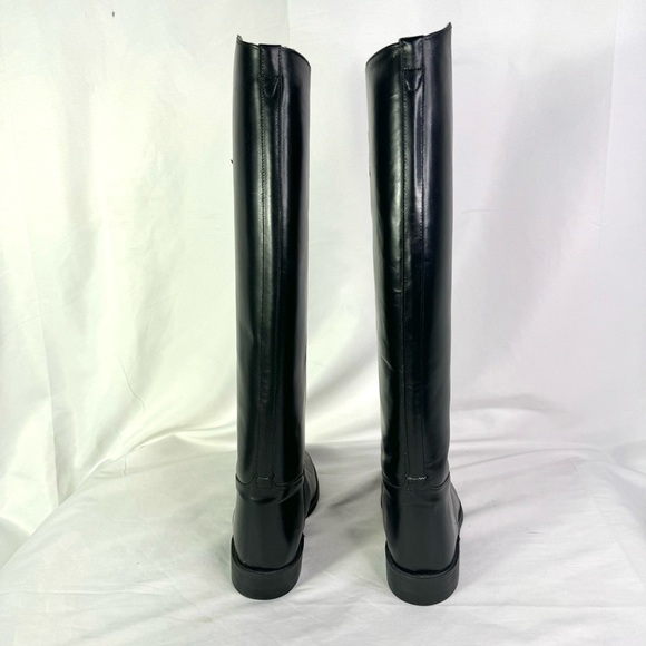 BOULET VINTAGE BLACK RIDING BOOT EQUESTRIAN BOOT TALL BOOT BELOW THE KNEE SIZE 6 - Picture 6 of 15